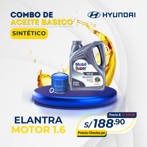 COMBO BASICO DE ACEITE FULL SINTETICO HYUNDAI ELANTRA 1.6