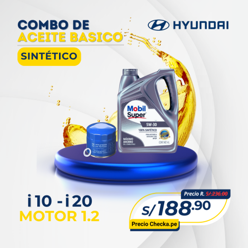 COMBO BASICO DE ACEITE FULL SINTETICO HYUNDAI i10 - i20 (1.2)